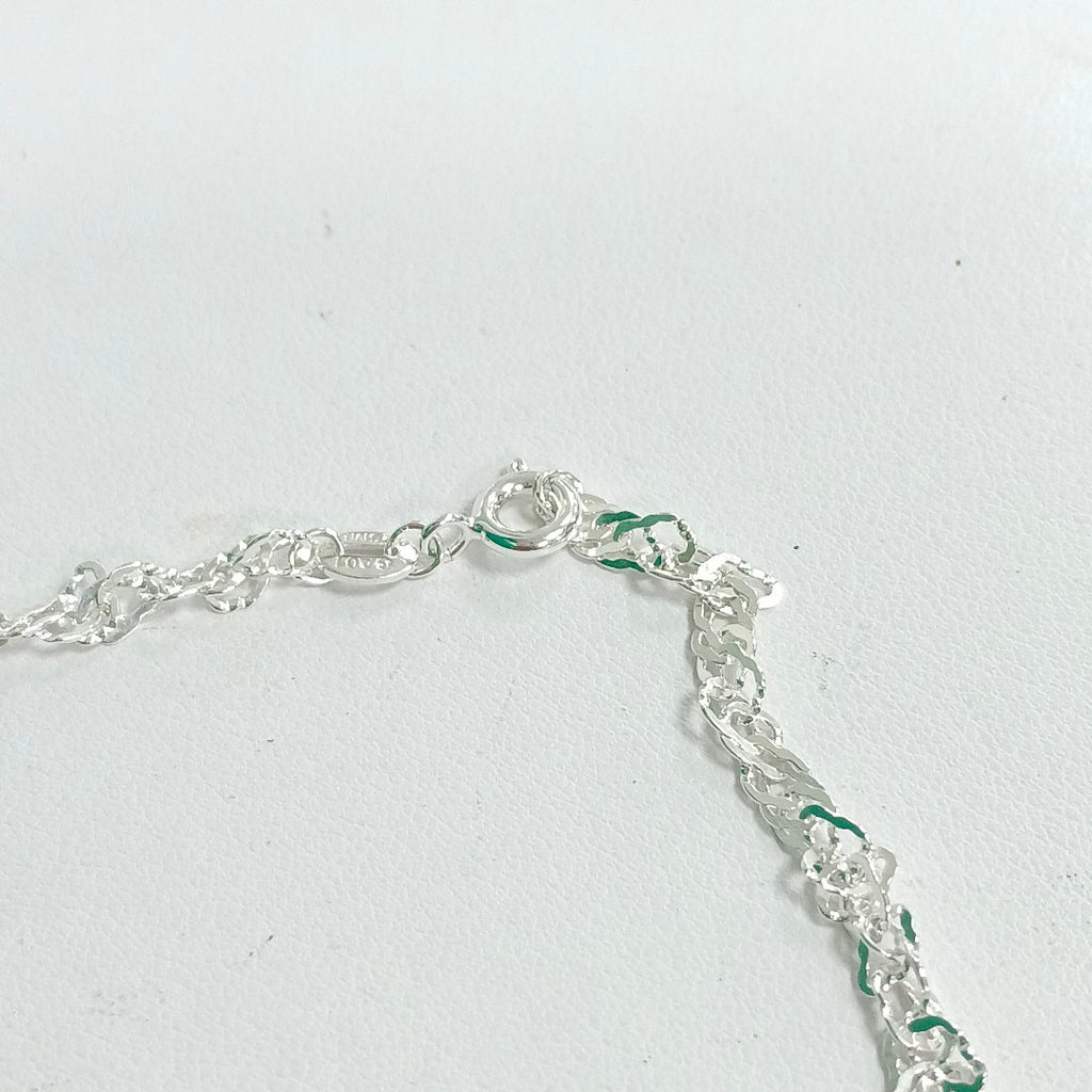 CADENA TEJIDO MEDIO TORZAL PLATA .925 55 CM 5.6 GR (NUEVO)