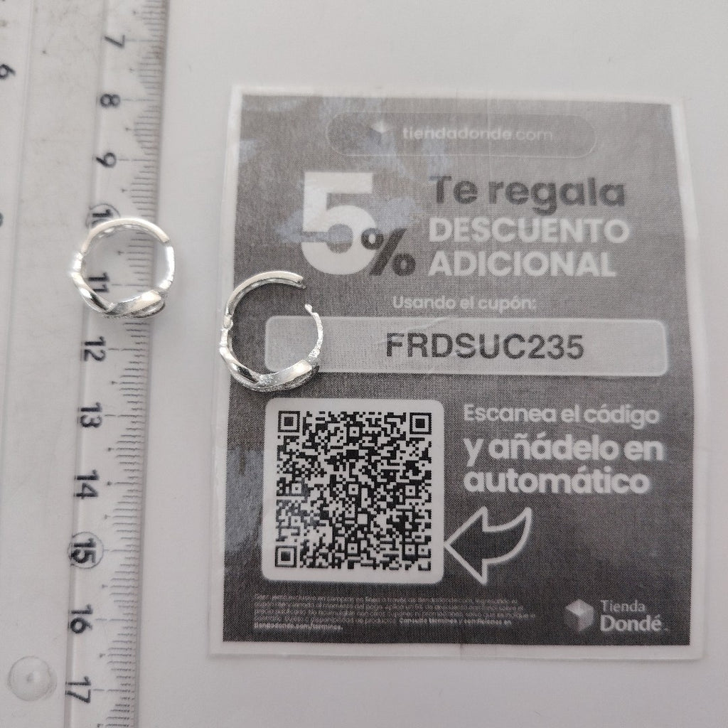 HUGGIES INFINITO CIRCONIAS PLATA .925 2.4 GR (NUEVO)