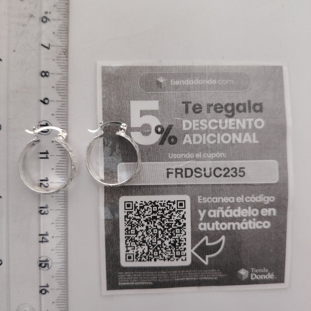 PAR ARRACADAS FACETADAS PLATA .925 3.6 GR (NUEVO)