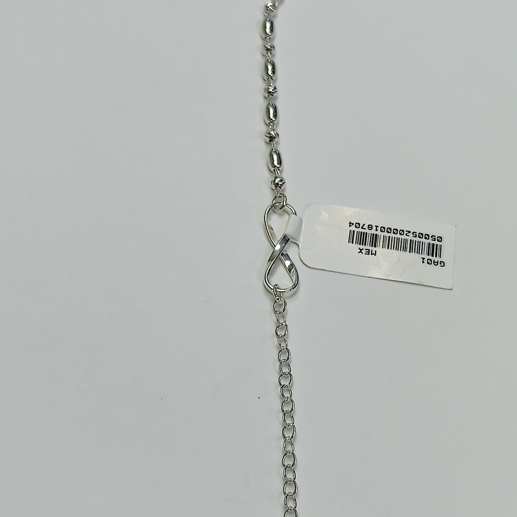 PULSERA TEJIDO INFINITO PLATA .925 18 CM 2.4 GR (NUEVO)