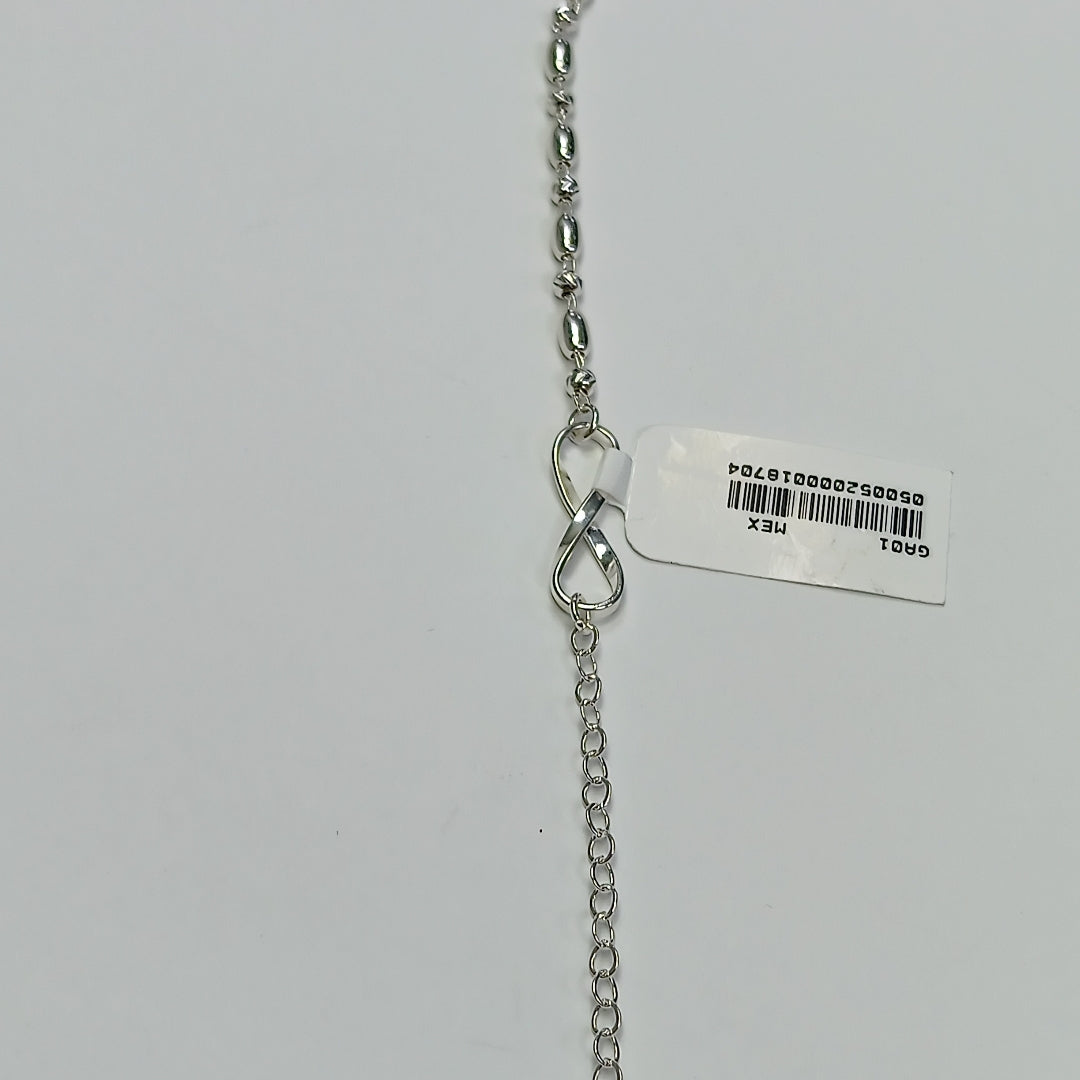PULSERA TEJIDO INFINITO PLATA .925 18 CM 2.4 GR (NUEVO)