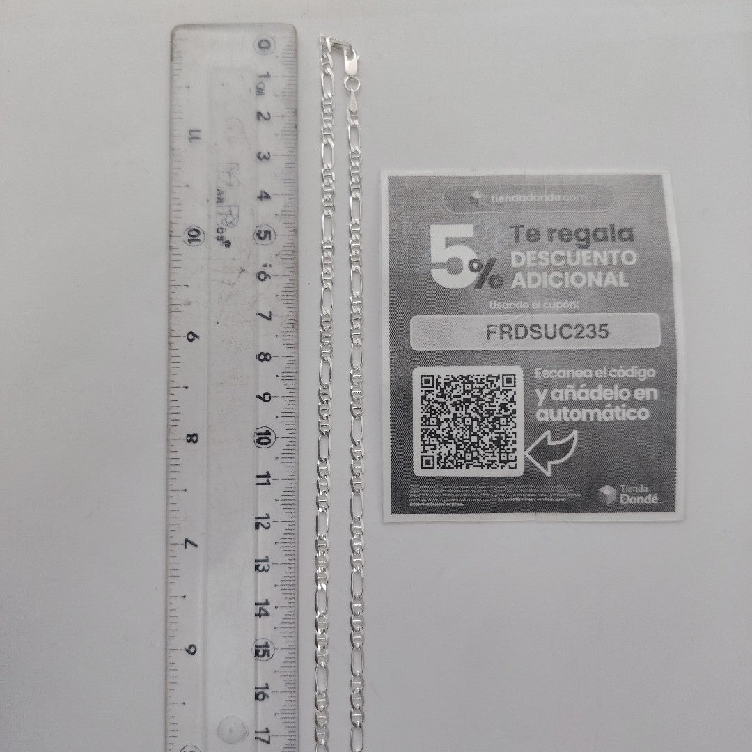CADENA TEJIDO MARINERO PLATA .925 55 CM 7.6 GR (NUEVO)