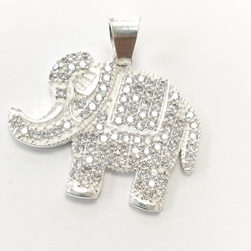 DIJE ELEFANTE C/CIRCONIAS PLATA .925 5.4 GR (NUEVO)