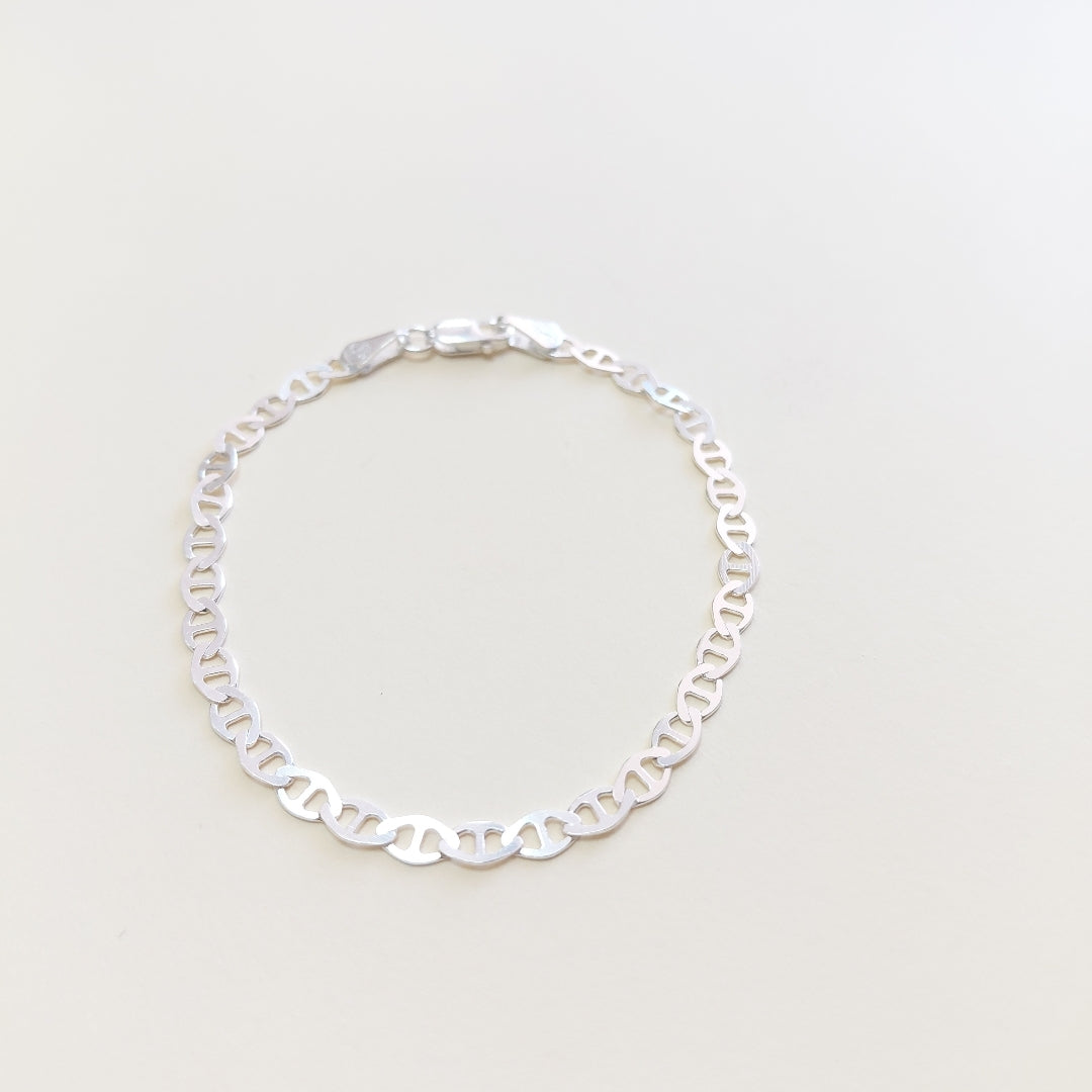 PULSERA TEJIDO GUCHI PLATA .925 18 CM 2.7 GR (NUEVO)