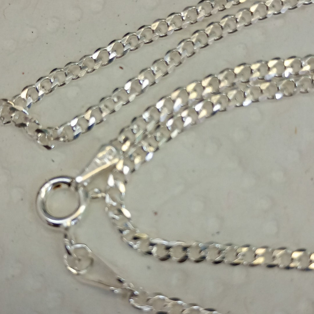 CADENA TEJIDO BARBADO PLATA .925 55 CM 5.4 GR (NUEVO)