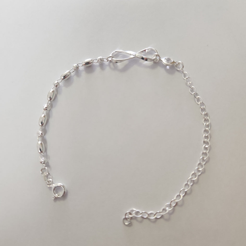 PULSERA TEJIDO ESPECIAL PLATA .925 18 CM 2.6 GR (NUEVO)