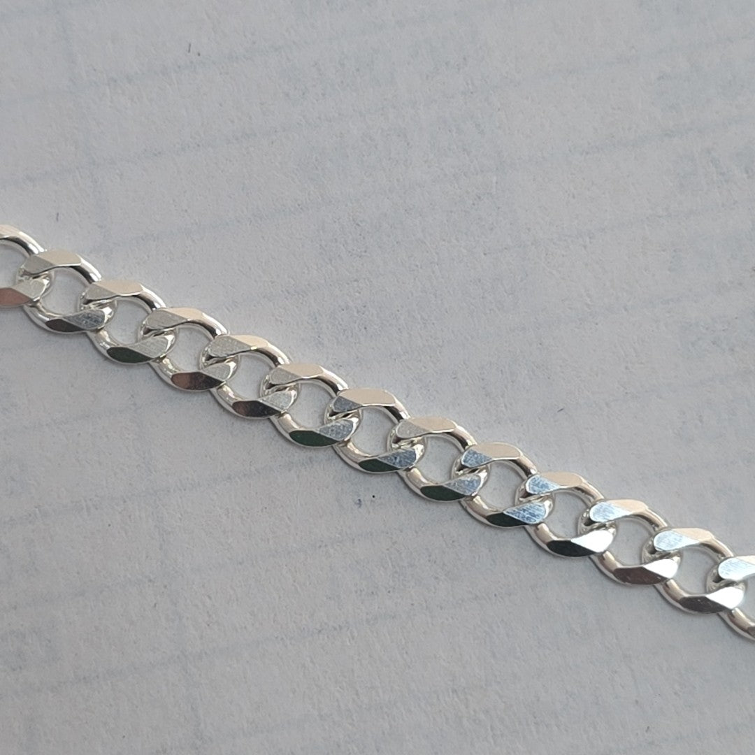 PULSERA TEJIDO BARBADA PLATA .925 16 CM 4.2 GR (NUEVO)