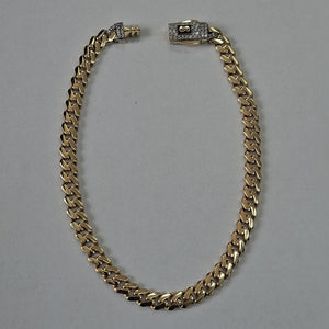 PULSERA CABALLERO MONACO ORO 14K 6.5 (NUEVO)