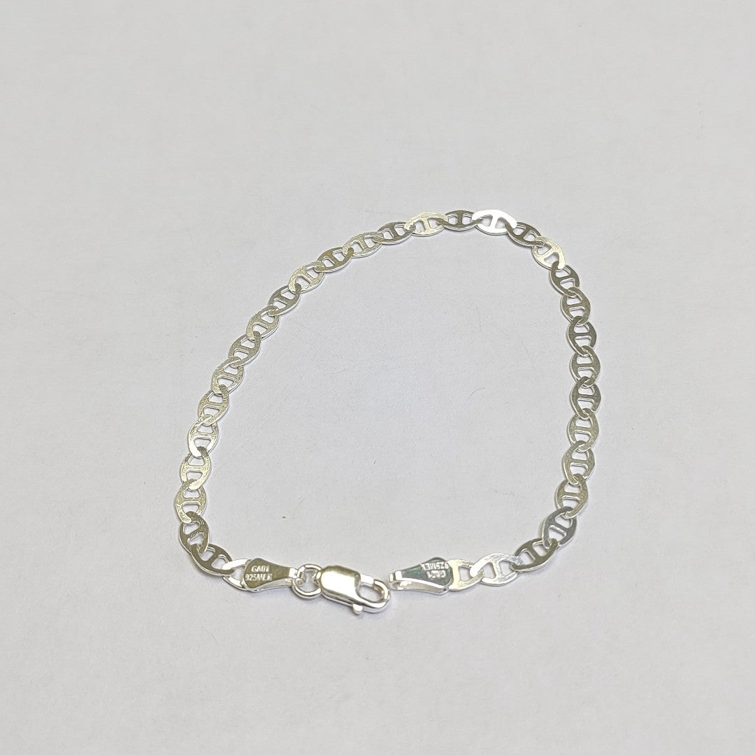 PULSERA TEJIDO GUCHI PLATA .925 18 CM 2.7 GR (NUEVO)