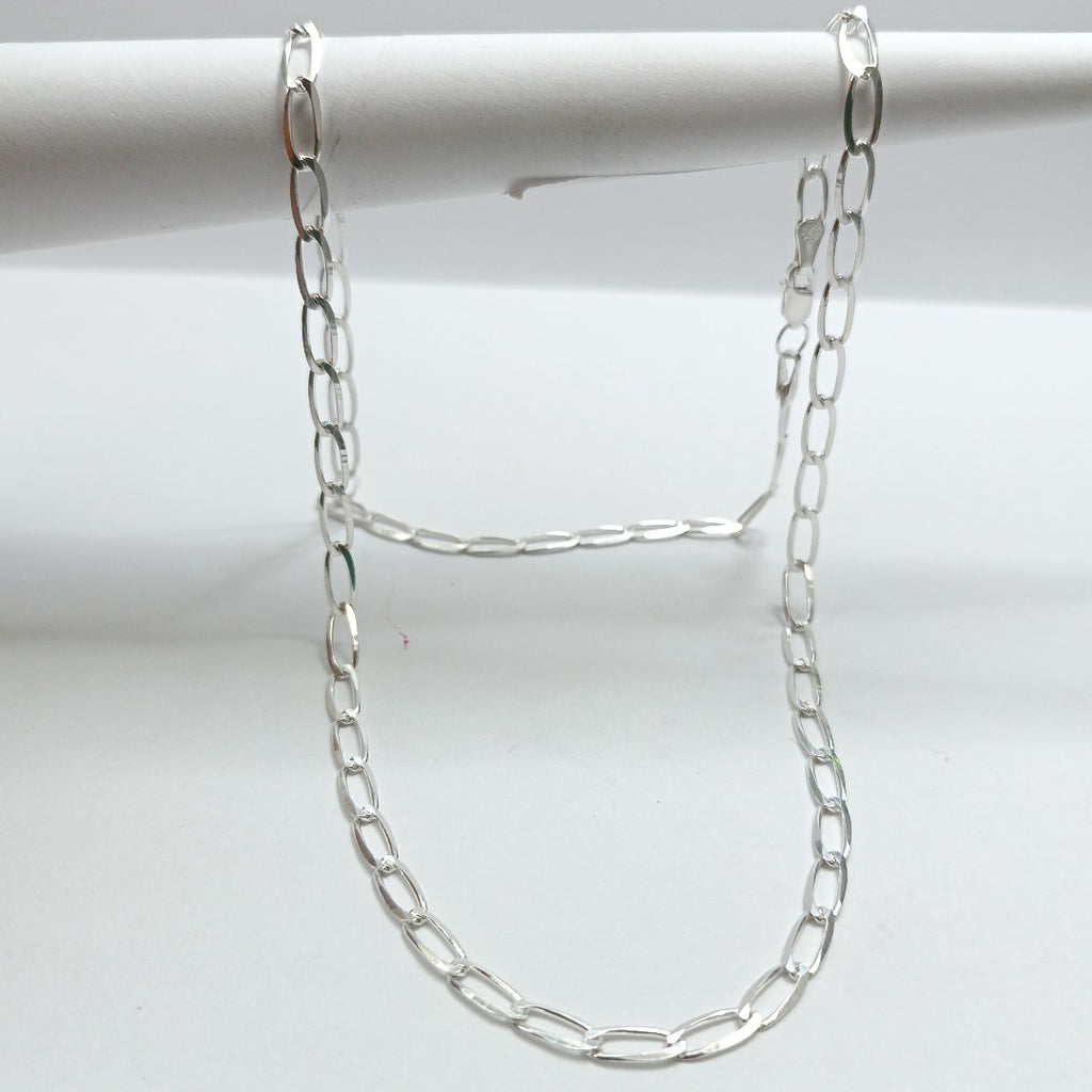 CADENA TEJIDO ESLABONES PLATA .925 55 CM 9 GR (NUEVO)