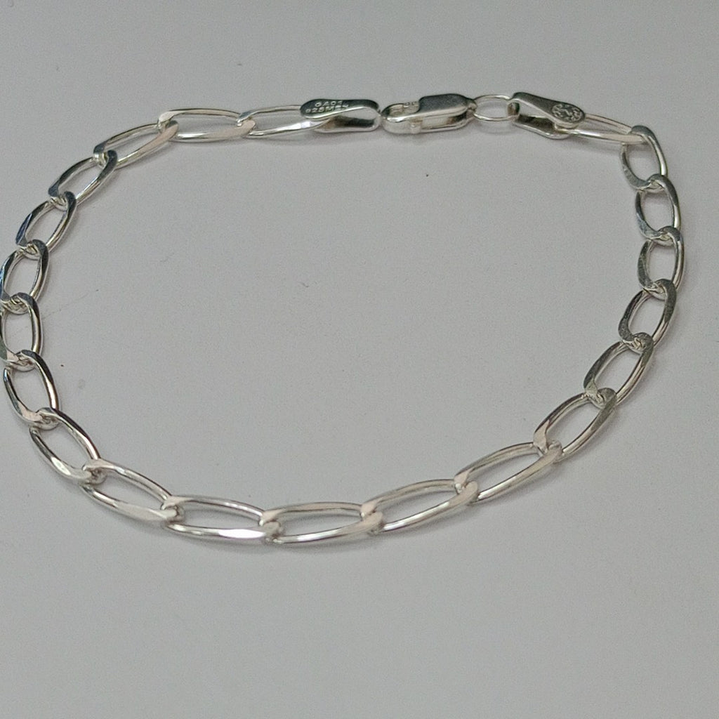 PULSERA TEJIDO ESLABONES PLATA .925 18 CM 3.8 GR (NUEVO)