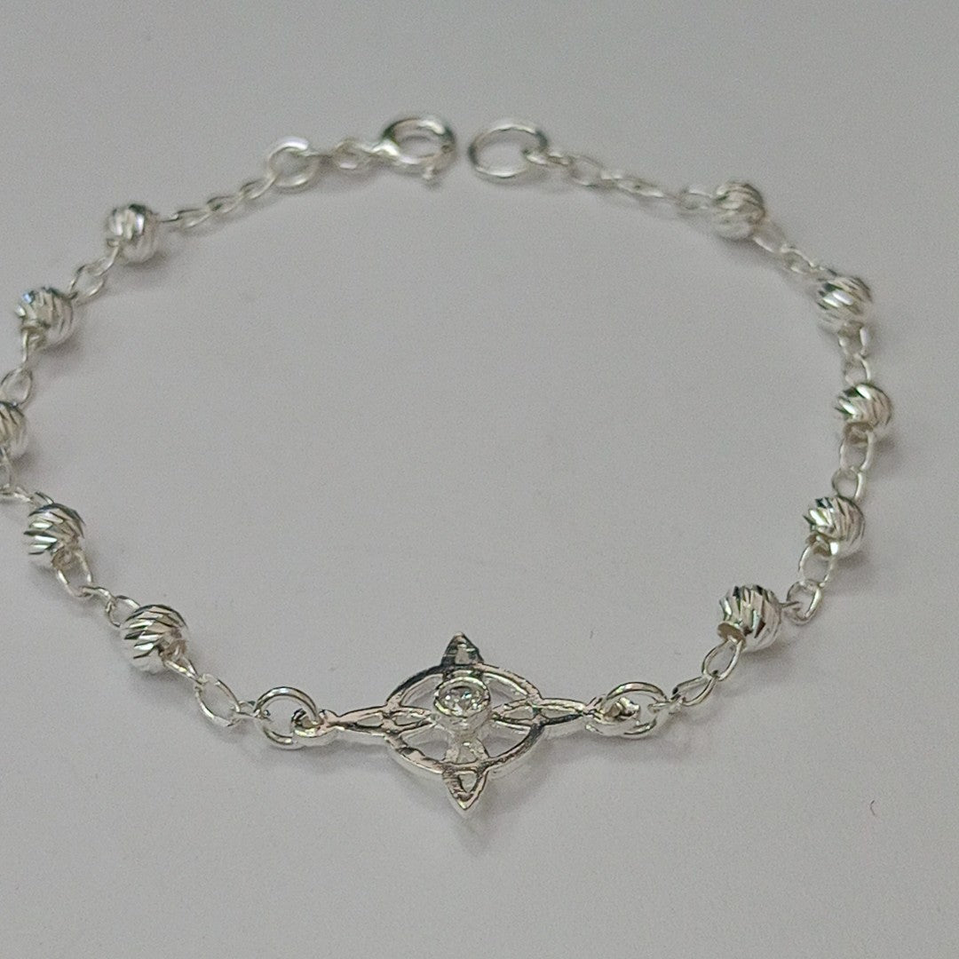 PULSERA TEJIDO ESPECIAL PLATA .925 18 CM 2.9 GR (NUEVO)