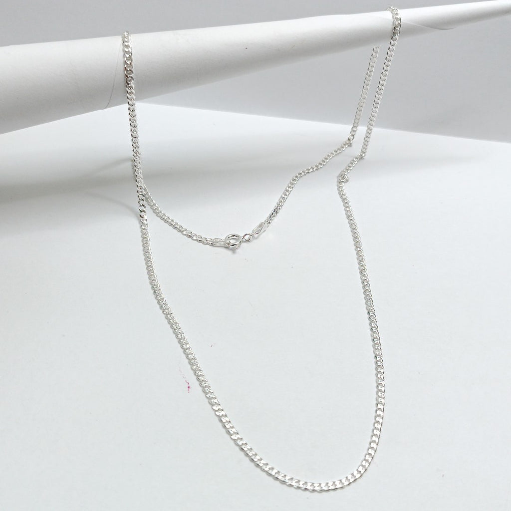 CADENA TEJIDO BARBADO PLATA .925 60 CM 6 GR (NUEVO)