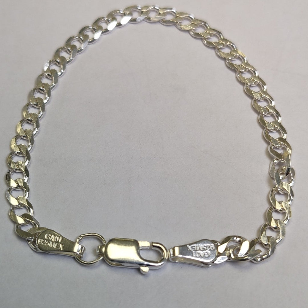 PULSERA TEJIDO BARBADA PLATA .925 16 CM 4 GR (NUEVO)