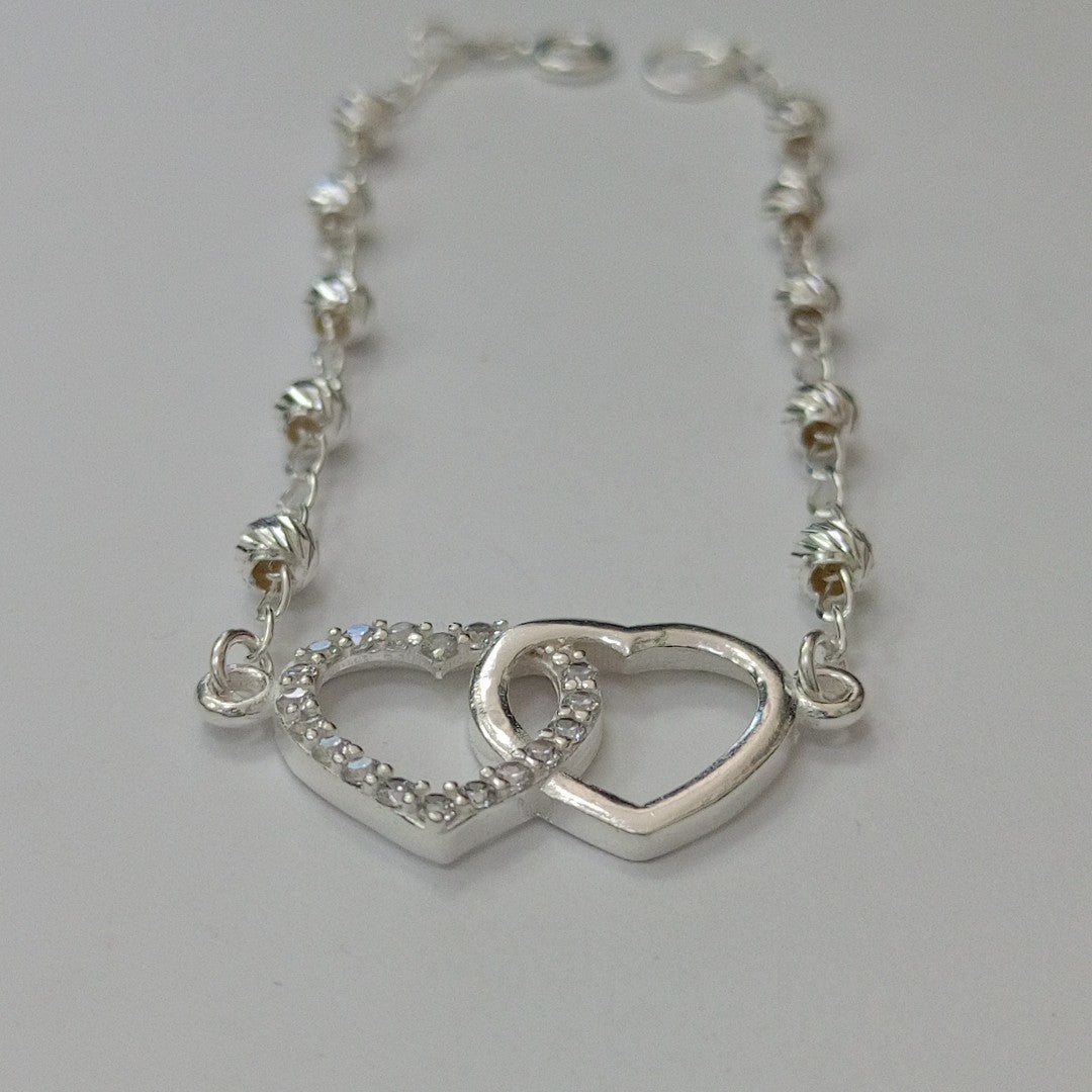 PULSERA TEJIDO TEJIDO ESPECIAL PLATA .925 18 CM 3.9 GR (NUEVO)