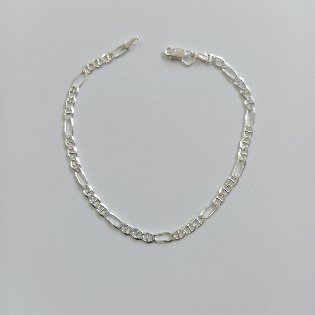 PULSERA TEJIDO 3X1 PLATA .925 16 CM 2.8 GR (NUEVO)