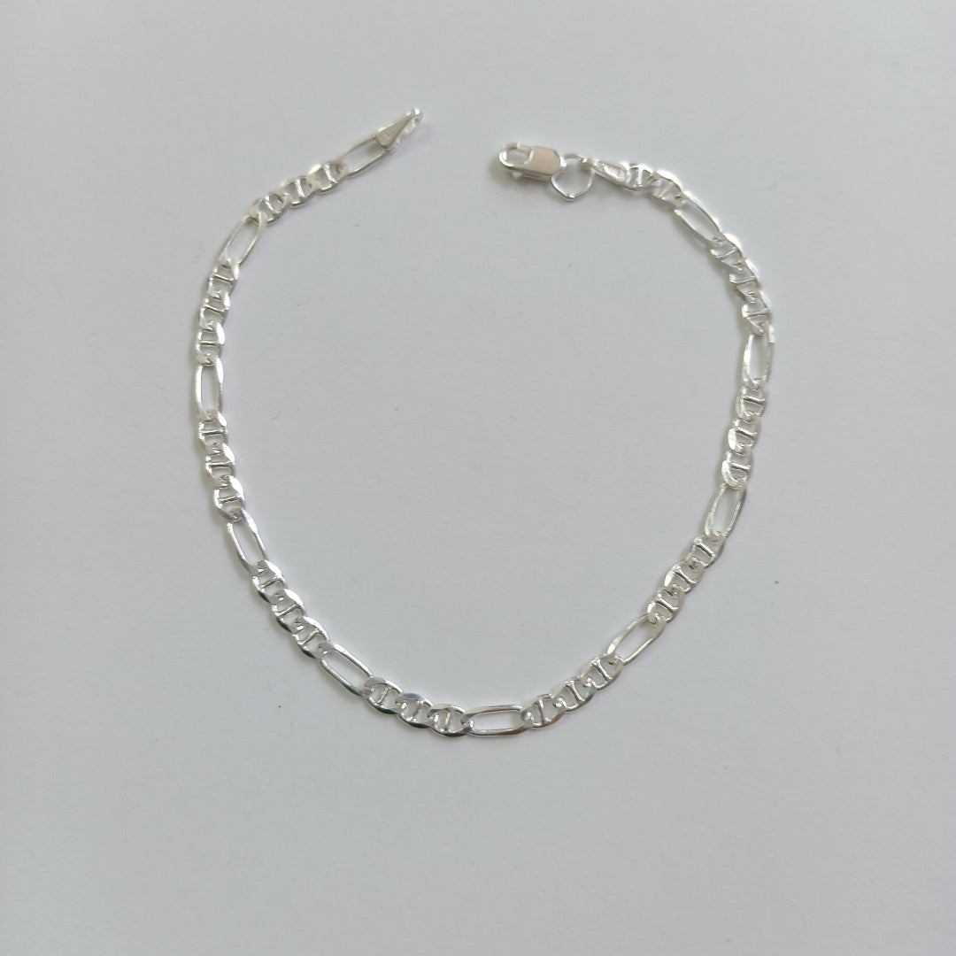PULSERA TEJIDO 3X1 PLATA .925 16 CM 2.8 GR (NUEVO)