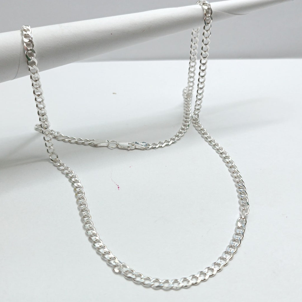 CADENA TEJIDO BARBADO PLATA .925 60 CM 12.9 GR (NUEVO)