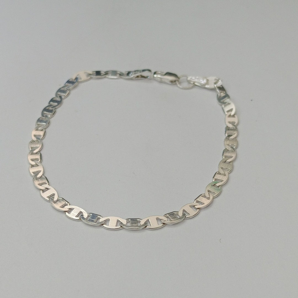 PULSERA TEJIDO GUCHI PLATA .925 18 CM 2.9 GR (NUEVO)