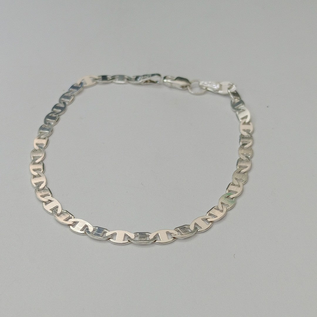 PULSERA TEJIDO GUCHI PLATA .925 18 CM 2.9 GR (NUEVO)
