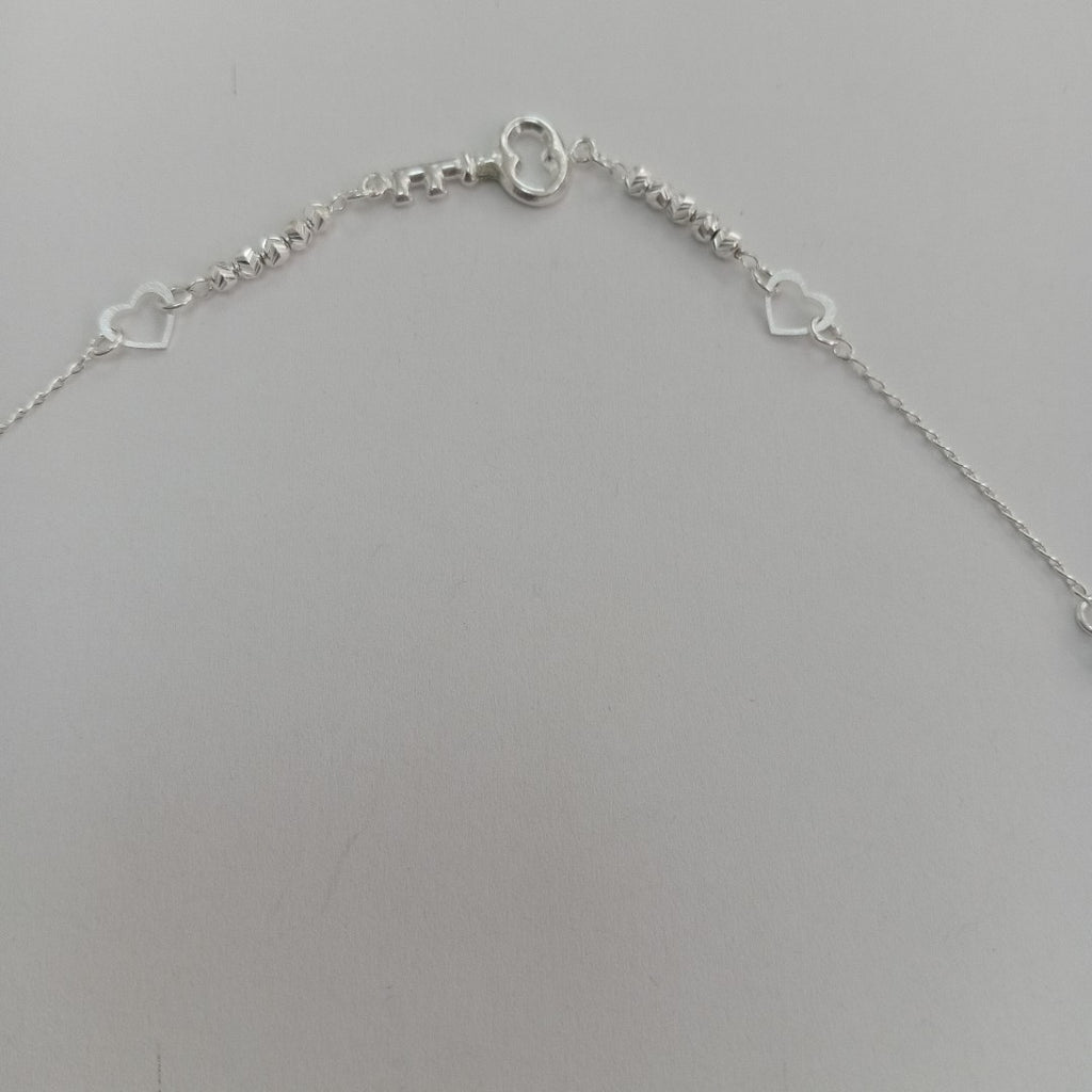 PULSERA TEJIDO LLAVE PLATA .925 18 CM 2.4 GR (NUEVO)