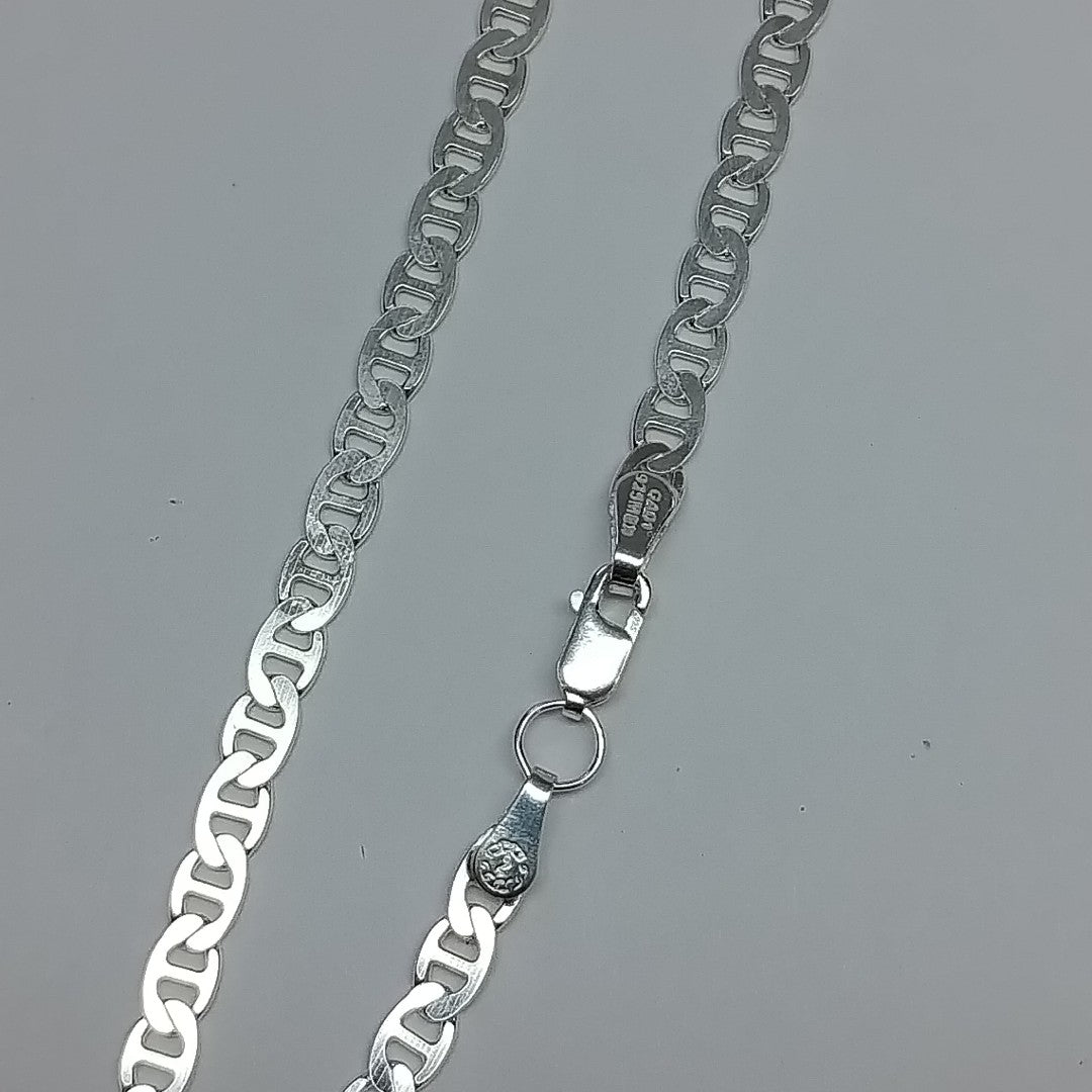 CADENA TEJIDO GUCHI PLATA .925 55 CM 12.5 GR (NUEVO)