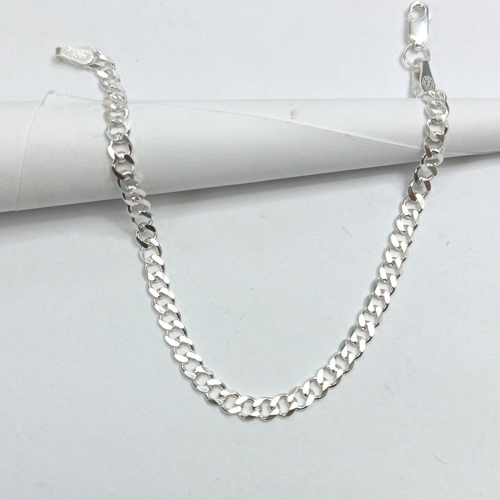 PULSERA TEJIDO BARBADA PLATA .925 18 CM 4.7 GR (NUEVO)