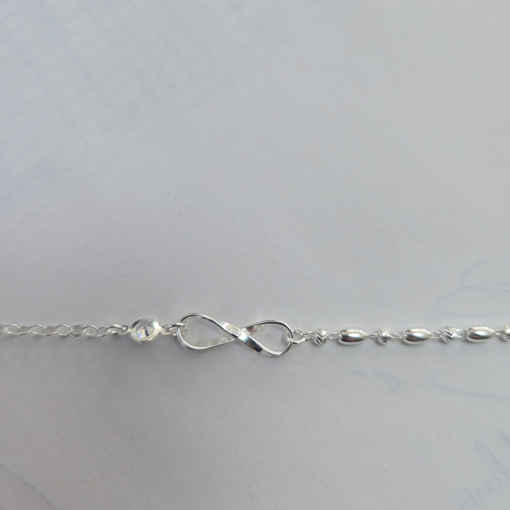 PULSERA TEJIDO ESPECIAL PLATA .925 18 CM 2.6 GR (NUEVO)