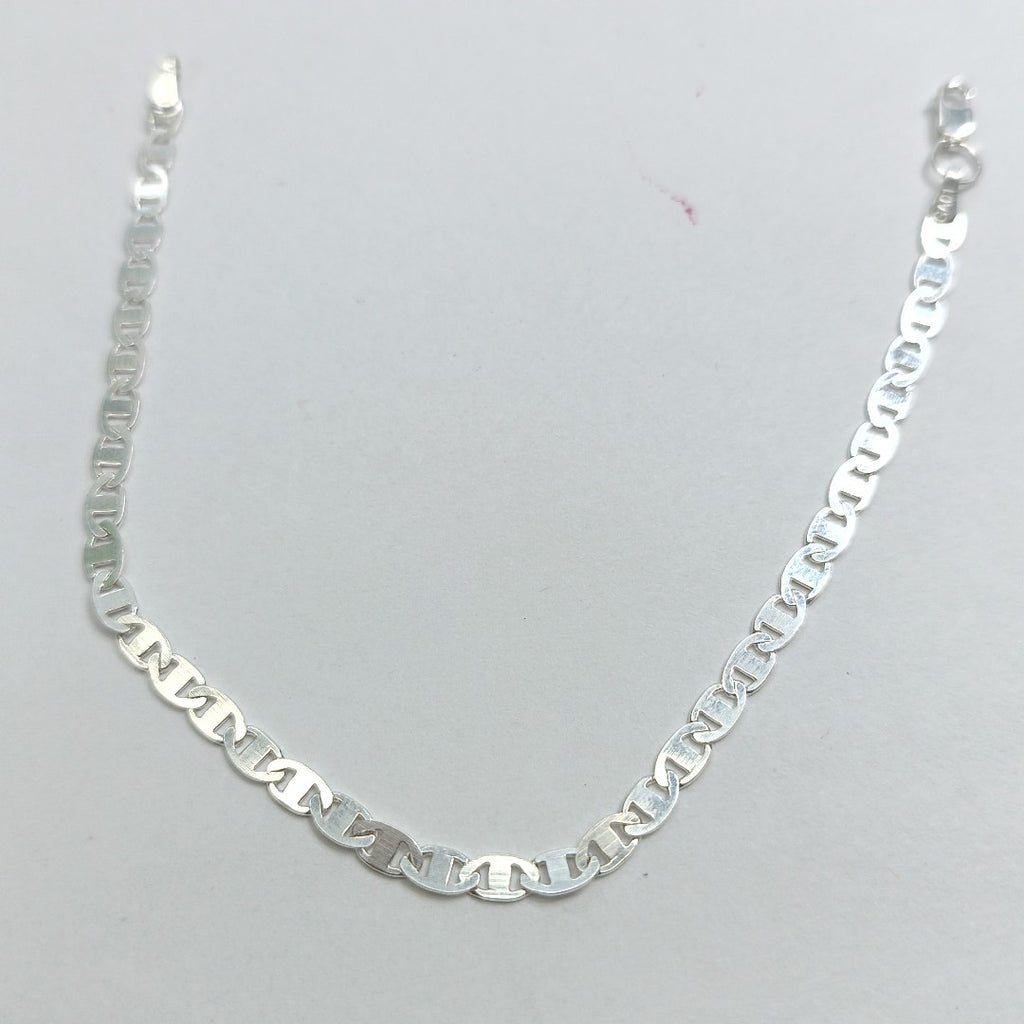 PULSERA TEJIDO GUCHI PLATA .925 18 CM 3.1 GR (NUEVO)