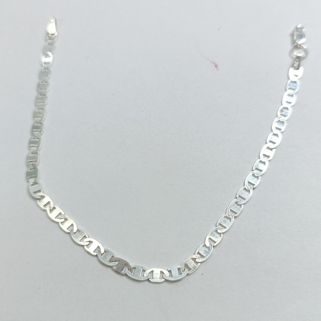 PULSERA TEJIDO GUCHI PLATA .925 18 CM 3.1 GR (NUEVO)