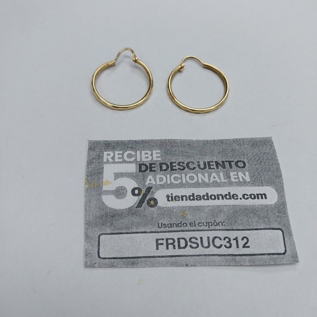 ARRACADAS PAR ORO 14 K 1.5 GRMS (SEMINUEVO)