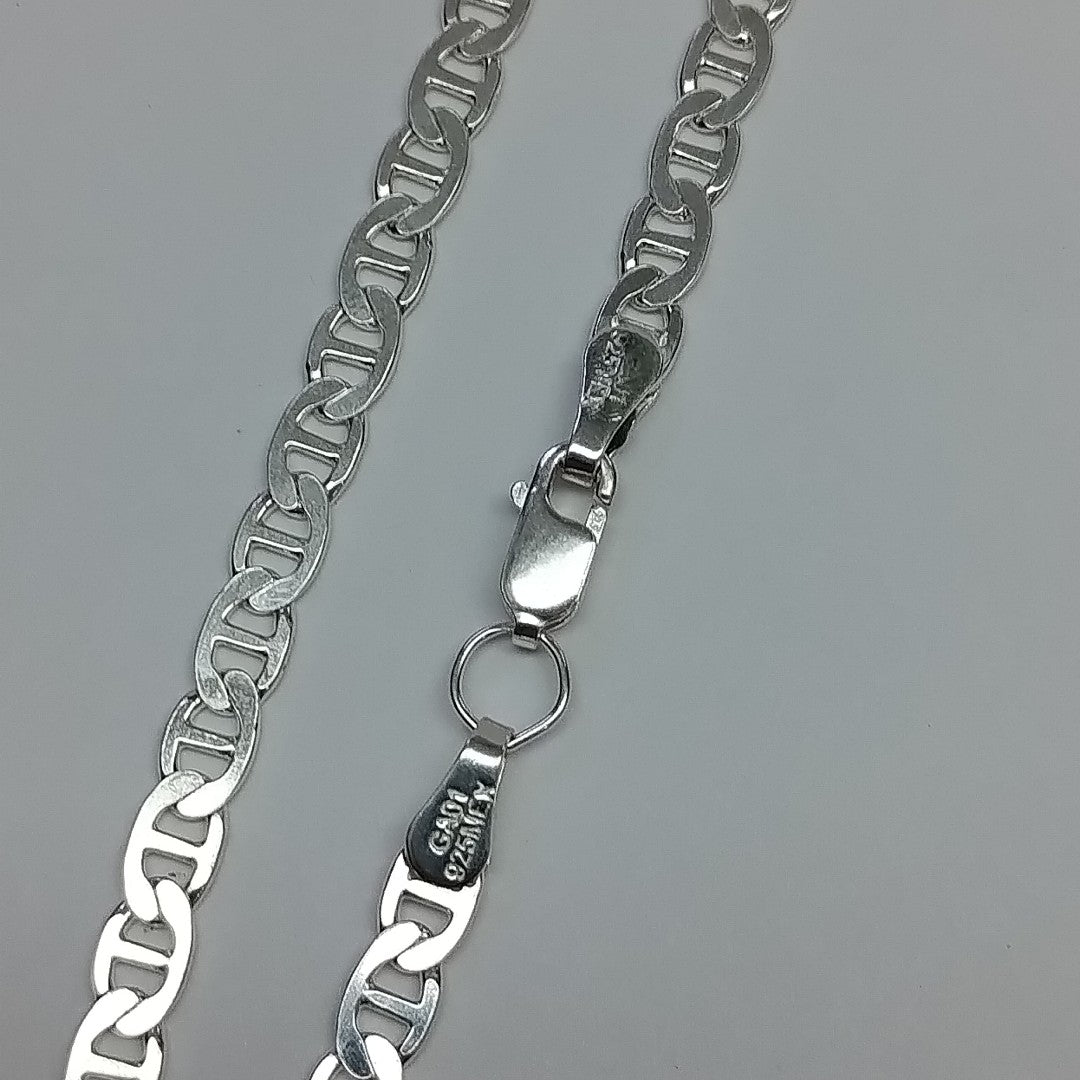 CADENA TEJIDO GUCHI PLATA .925 55 CM 13 GR (NUEVO)