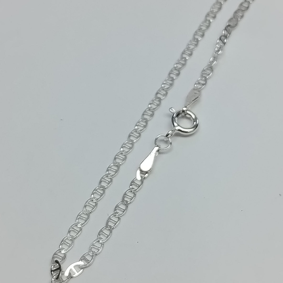 CADENA TEJIDO GUCHI PLATA .925 60 CM 4 GR (NUEVO)
