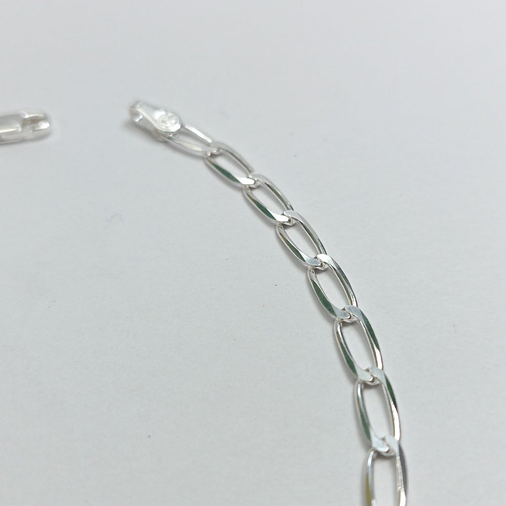 PULSERA TEJIDO ESLABONES PLATA .925 21 CM 4 GR (NUEVO)