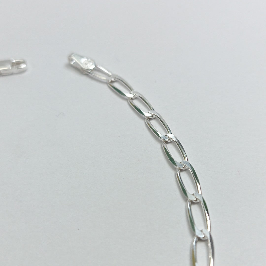 PULSERA TEJIDO ESLABONES PLATA .925 21 CM 4 GR (NUEVO)