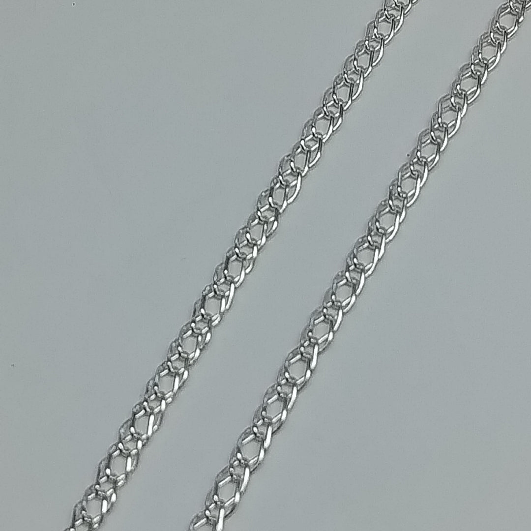CADENA TEJIDO ESLABONES PLATA .925 55 CM 4 GR (NUEVO)