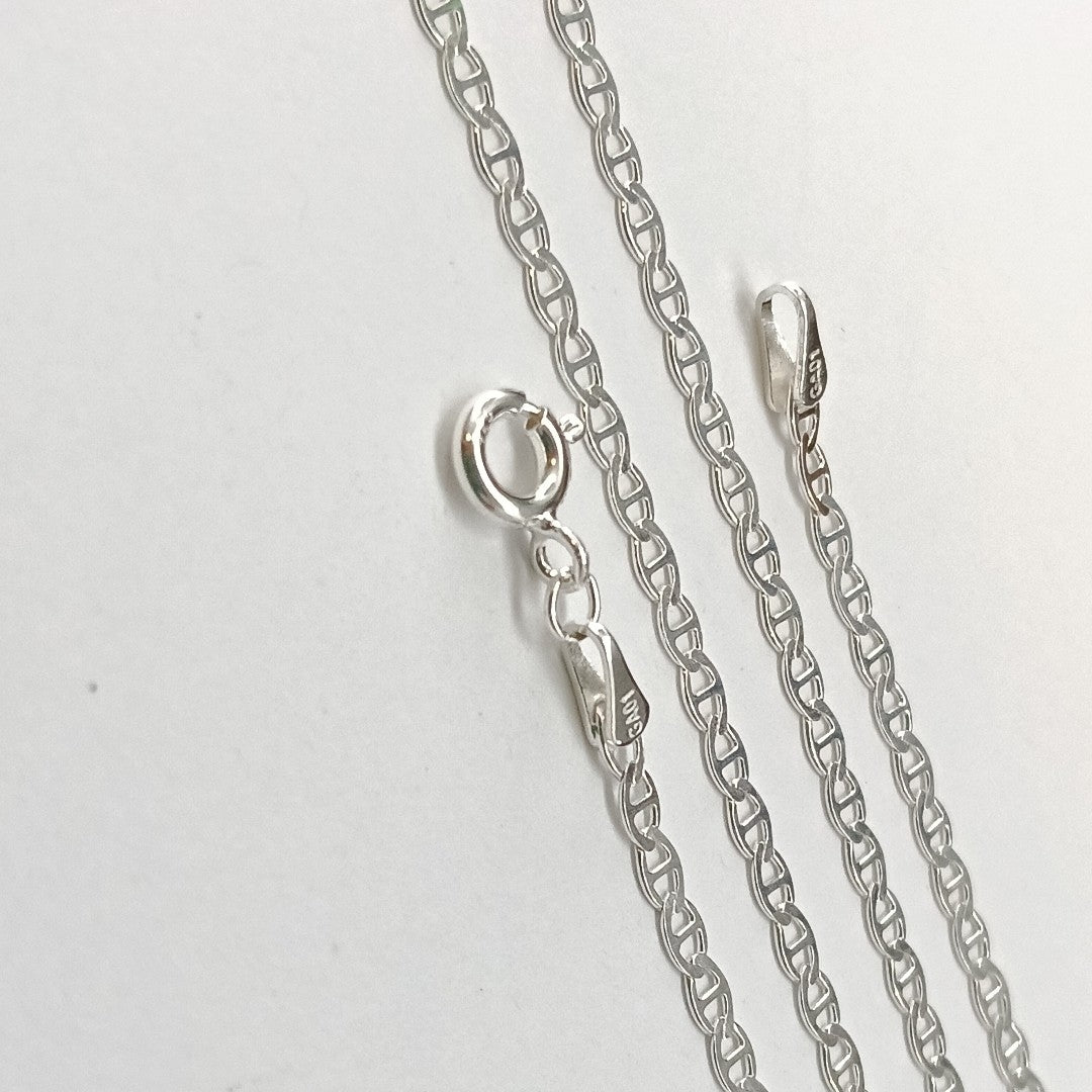 CADENA TEJIDO GUCHI PLATA .925 55 CM 3.4 GR (NUEVO)