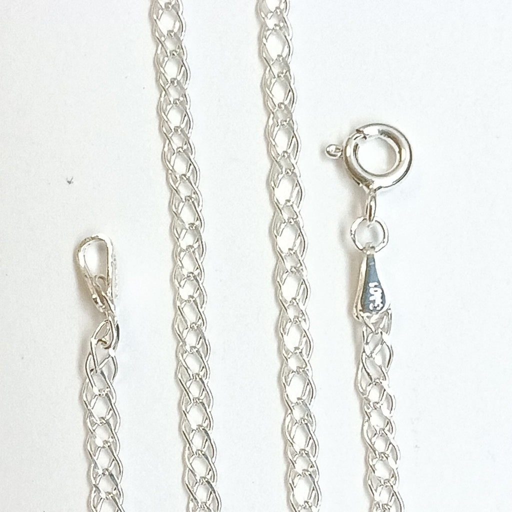CADENA TEJIDO ESLABONES PLATA .925 55 CM 3.9 GR (NUEVO)