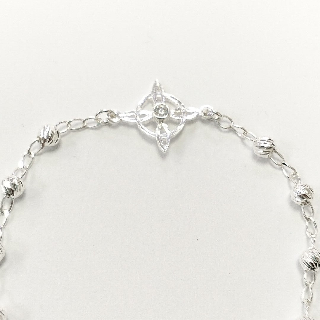 PULSERA TEJIDO ESPECIAL PLATA .925 18 CM 2.8 GR (NUEVO)