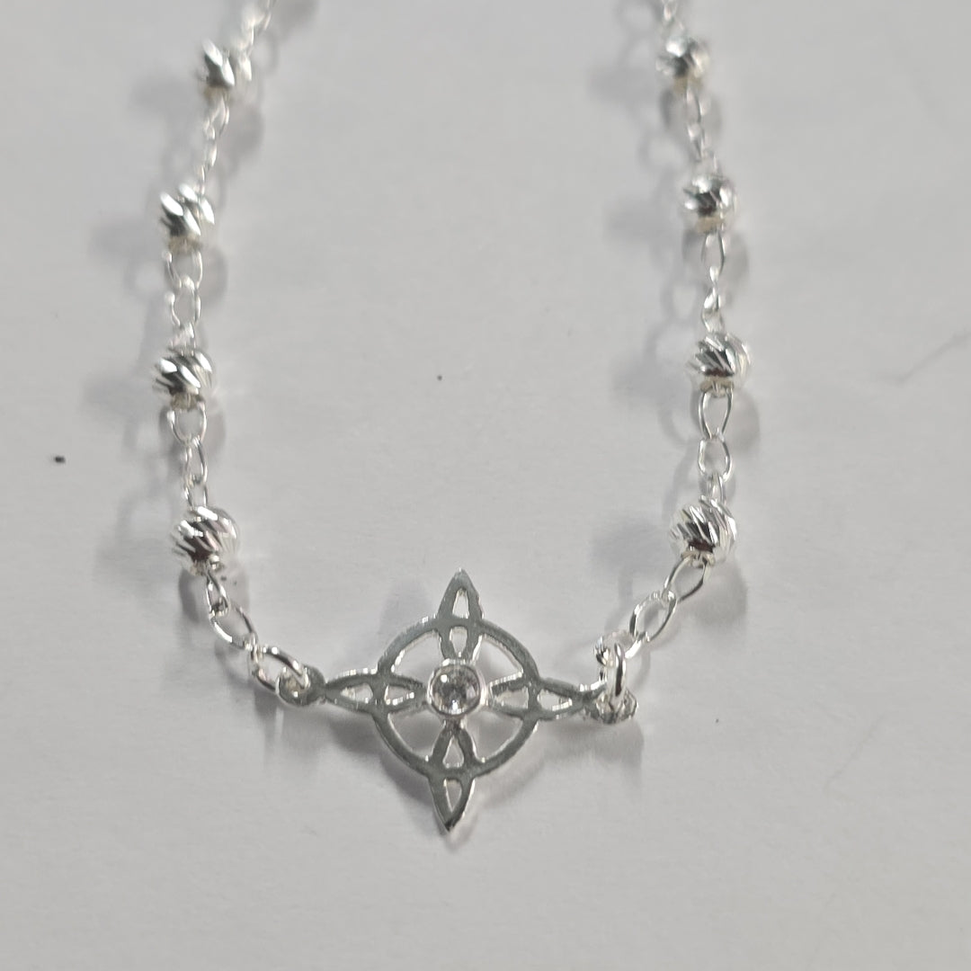 PULSERA TEJIDO ESPECIAL PLATA .925 18 CM 2.9 GR (NUEVO)