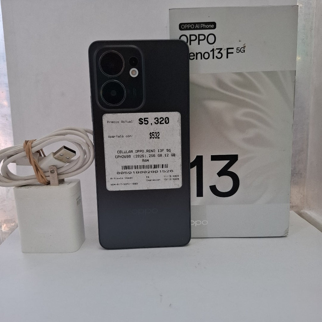 CELULAR OPPO  RENO 13F 5G CPH2699 (2025) 256 GB 12 GB RAM (SEMINUEVO)