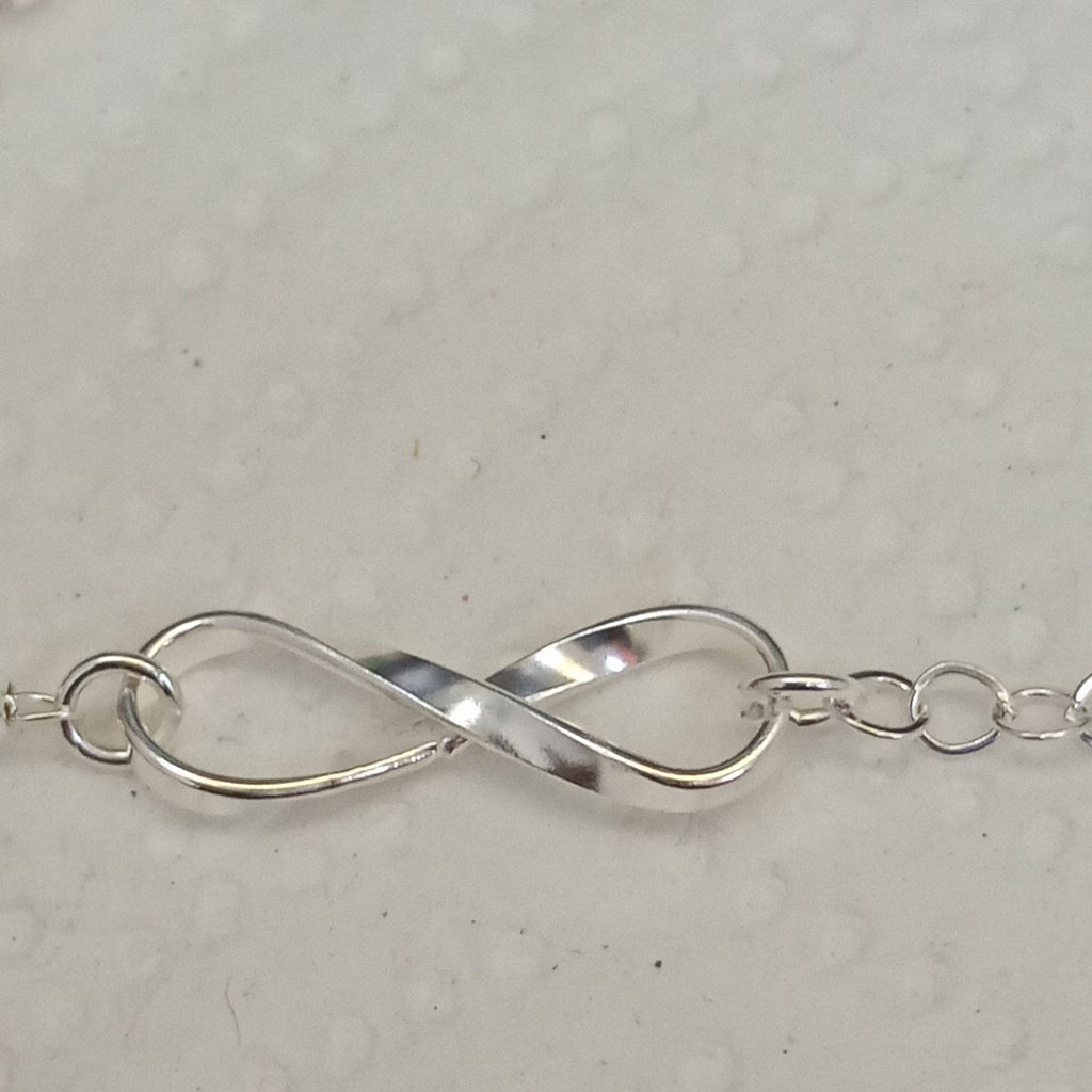 PULSERA TEJIDO INFINITO PLATA .925 18 CM 2.3 GR (NUEVO)