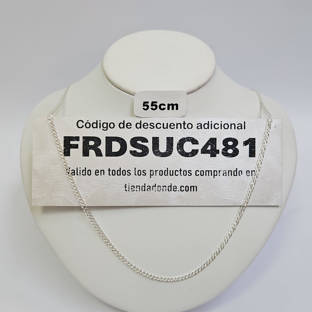 CADENA TEJIDO ESLABONES PLATA .925 55 CM 3.9 GR (NUEVO)