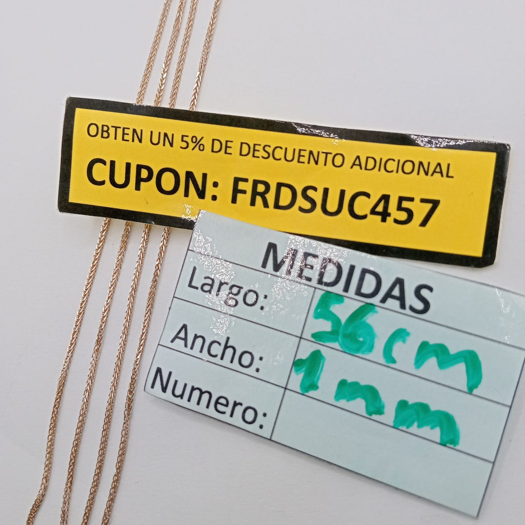 CADENA ORO,RODIADO 10 K 2,40 GRMS (SEMINUEVO)