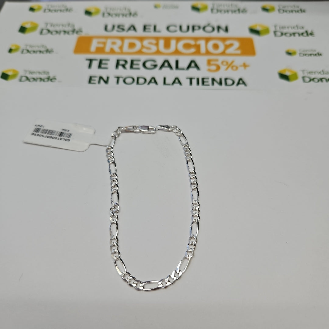 PULSERA TEJIDO 3X1 PLATA .925 18 CM 2.8 GR (NUEVO)