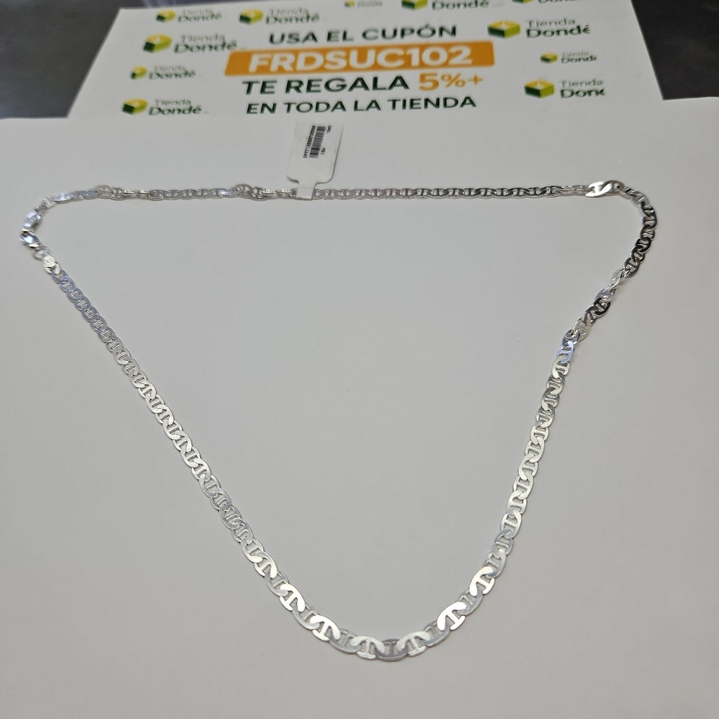 CADENA TEJIDO GUCHI PLATA .925 55 CM 12.7 GR (NUEVO)