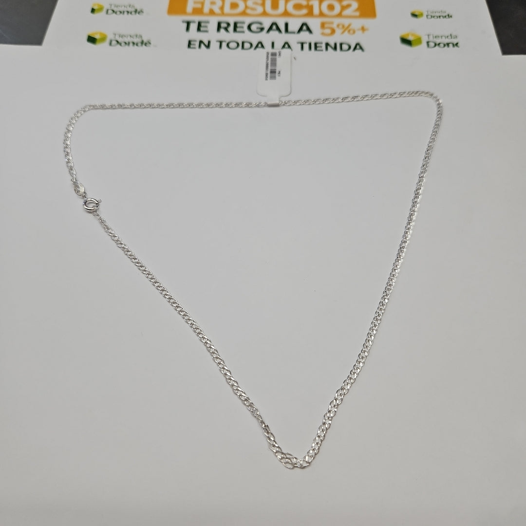 CADENA TEJIDO ESLABONES PLATA .925 50 CM 3.5 GR (NUEVO)
