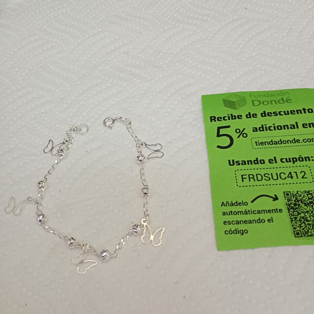 PULSERA TEJIDO ESPECIAL PLATA .925 18 CM 2.9 GR (NUEVO)