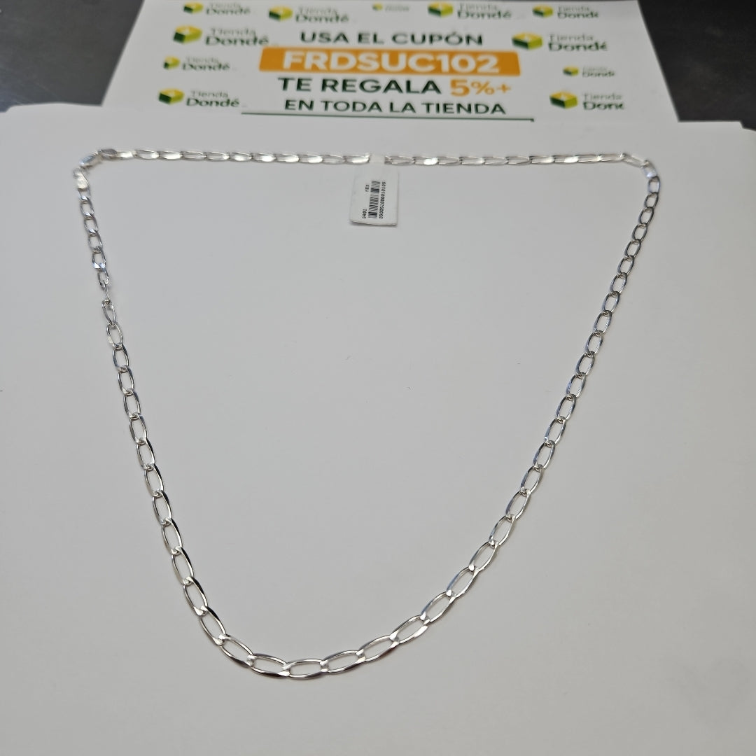CADENA TEJIDO ESLABONES PLATA .925 60 CM 10.5 GR (NUEVO)