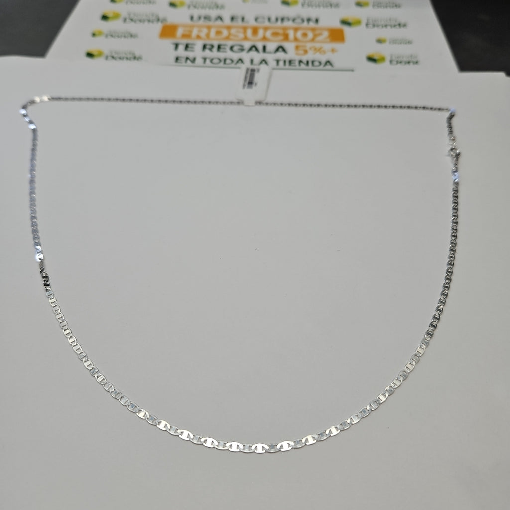 CADENA TEJIDO ESPEJO PLATA .925 60 CM 4.3 GR (NUEVO)